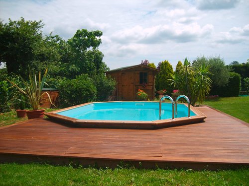 Piscine en bois octogonal Gardipool